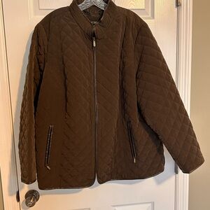 Lane Bryant Chocolate Brown Quilted Outerwear